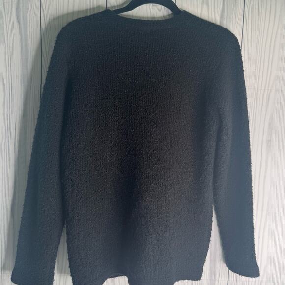 Vintage 80s Kerry N Kelsey Black Gold Buttons Knit Cardigan Sweater Womens Small - Picture 5 of 6